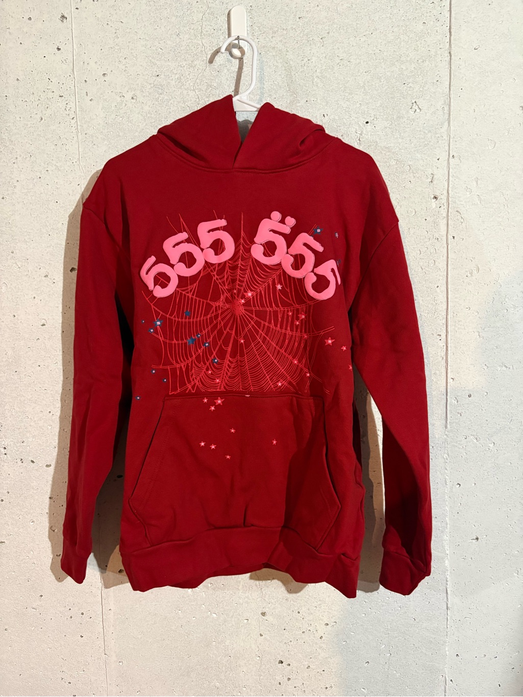 Nwt Sp5der Worldwide Web Hoodie In Red | Size: Various